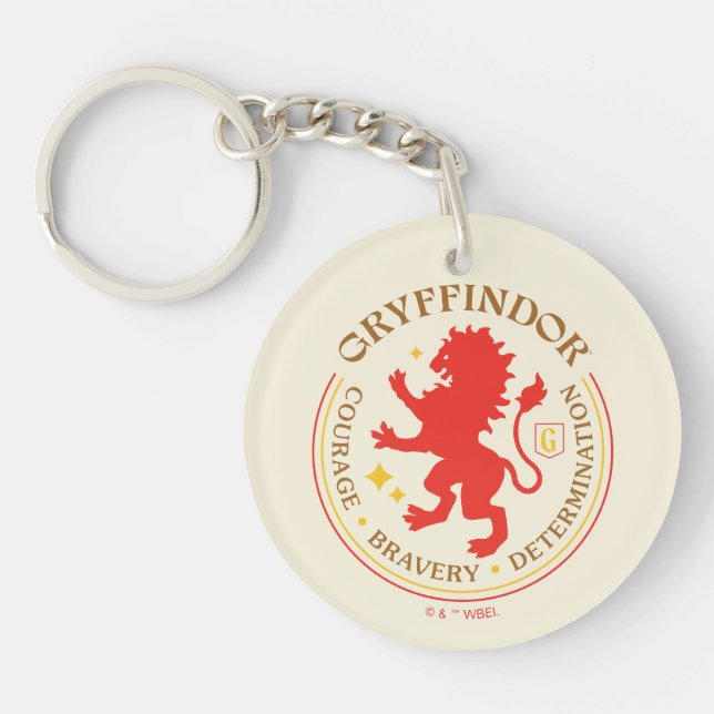 GRYFFINDOR™ Red Lion House Pride Badge Keychain (Front)
