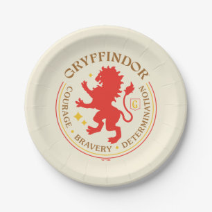 GRYFFINDOR™ Red Lion House Pride Badge Paper Plates