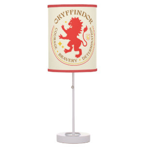 GRYFFINDOR™ Red Lion House Pride Badge Table Lamp