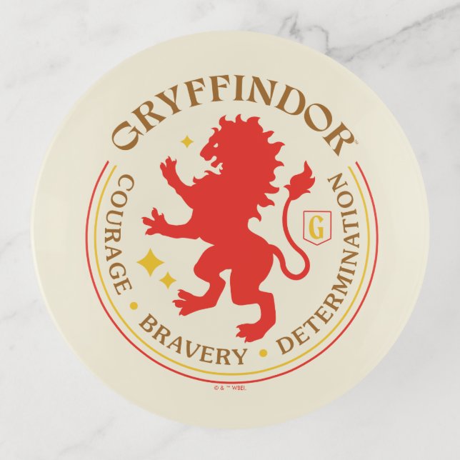 GRYFFINDOR™ Red Lion House Pride Badge Trinket Tray (Front)