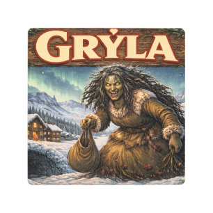 Gryla Icelandic yule lad metal art