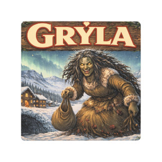 Gryla Icelandic yule lad metal art