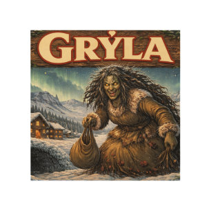 Gryla Icelandic yule lad wood art