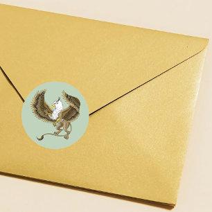 Gryphon Fantasy Griffin Mythology Classic Round Sticker