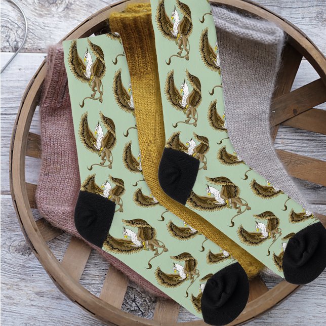 Gryphon Fantasy Griffin Mythology Socks (Creator Uploaded)
