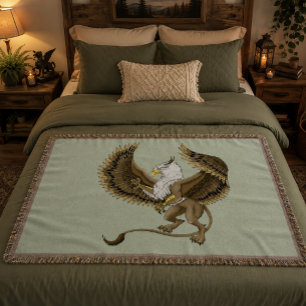 Gryphon Fantasy Griffin Mythology  Throw Blanket