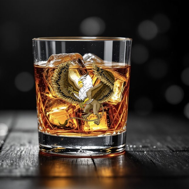 Gryphon Fantasy Griffin Mythology  Whiskey Glass (Creator Uploaded)