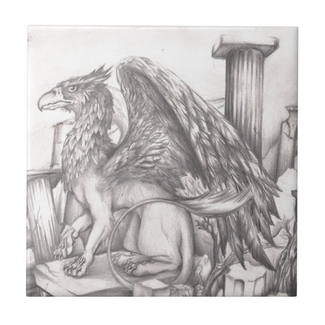 gryphon.jpg ceramic tile (Front)