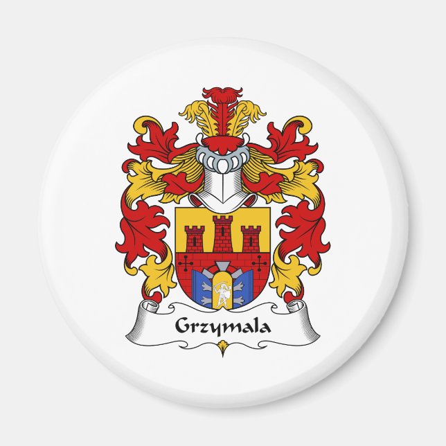 Grzymala Family Crest Magnet (Front)