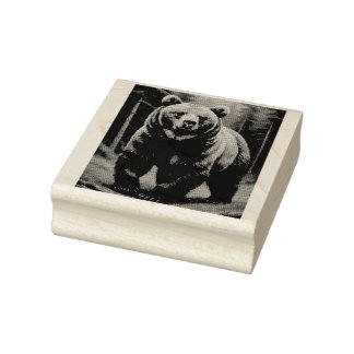 GRZZLY BEAR RUBBER STAMP