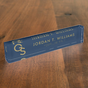 GS Athletic Mark Desk Name Plate