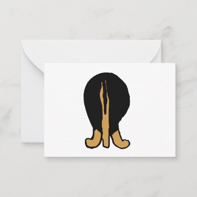 GS bi colored hiney Note Card (Front)