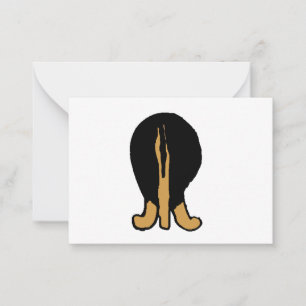 GS bi colored hiney Note Card