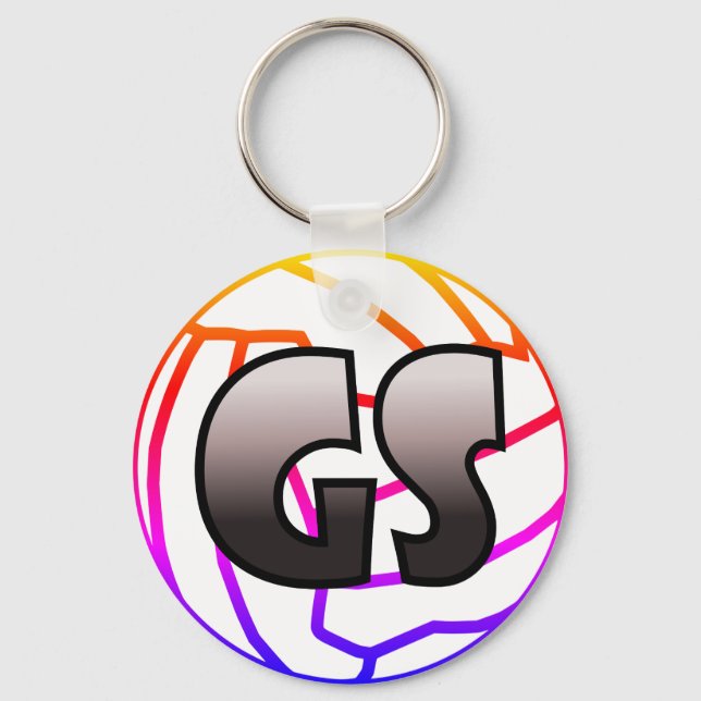 GS Goal Shooter Netball Player Position Keychain (Front)