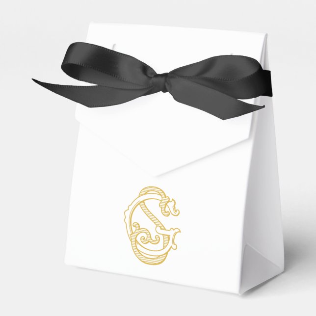 GS Monogram or SG Monogram favor box (Front Side)