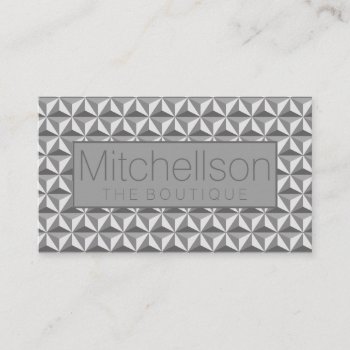 Gs Tetrahedron Gray Label Business Card by monoshoppe at Zazzle