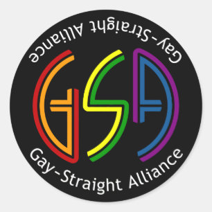 GSA Neon Round Dark Sticker
