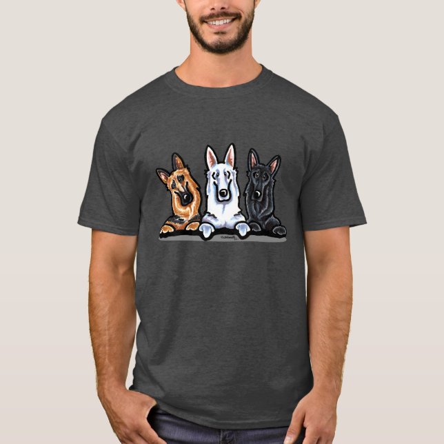 GSD Black White and Tan T-Shirt (Front)