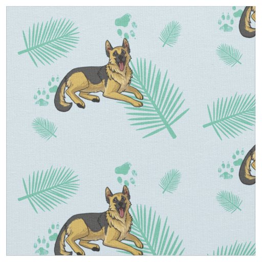 gsd blue palms fabric