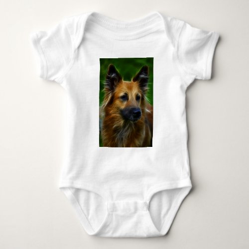 GSD German Shepherd pic Baby Bodysuit