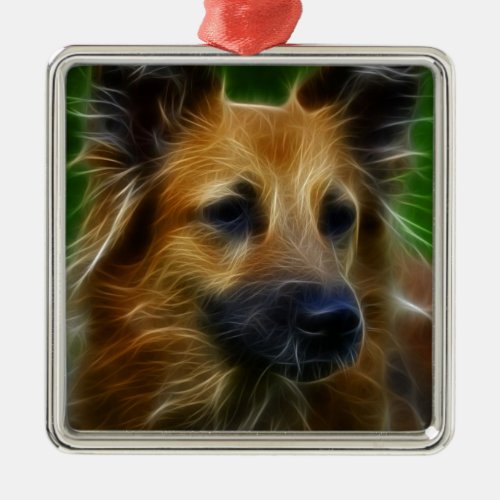 GSD German Shepherd pic Metal Ornament