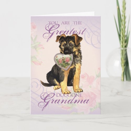 GSD Heart Grandma Card