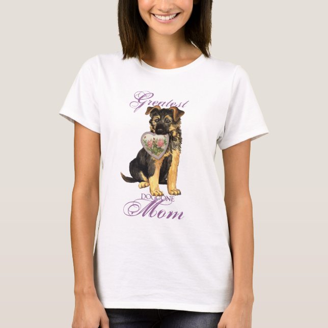 GSD Heart Mom T-Shirt (Front)