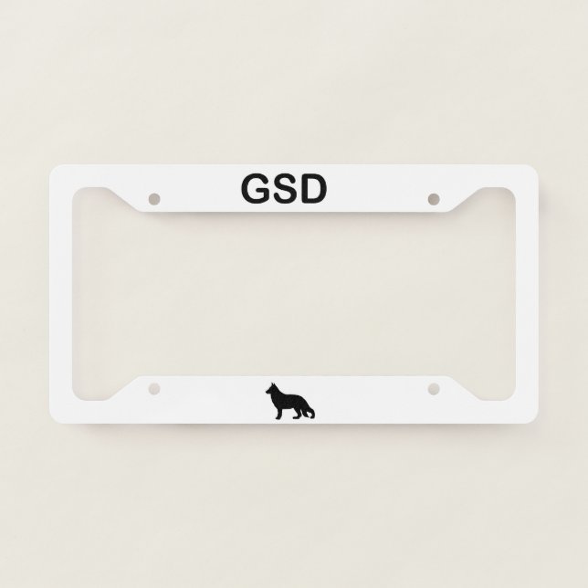 GSD lover german shepherd License Plate Frame (Front)