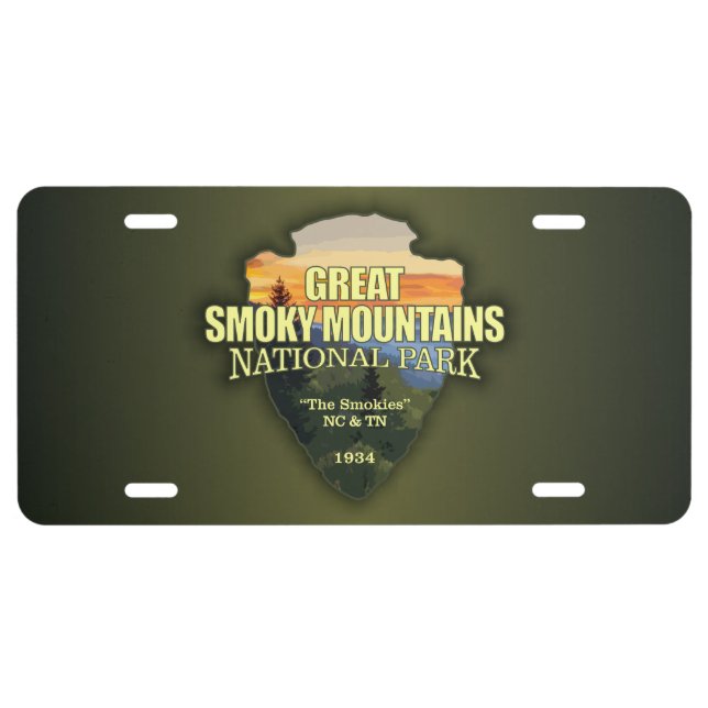 GSMNP (arrowhead) License Plate (Front)
