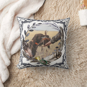 GSP,  A hunter's partner in the field  Throw Pillow