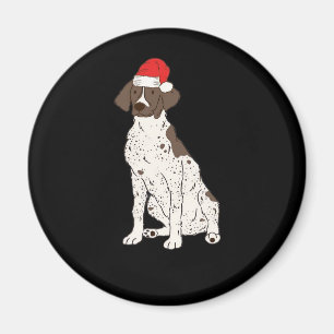 GSP German Shorthaired Pointer Christmas Santa Dog Magnet