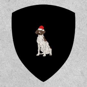GSP German Shorthaired Pointer Christmas Santa Dog Patch