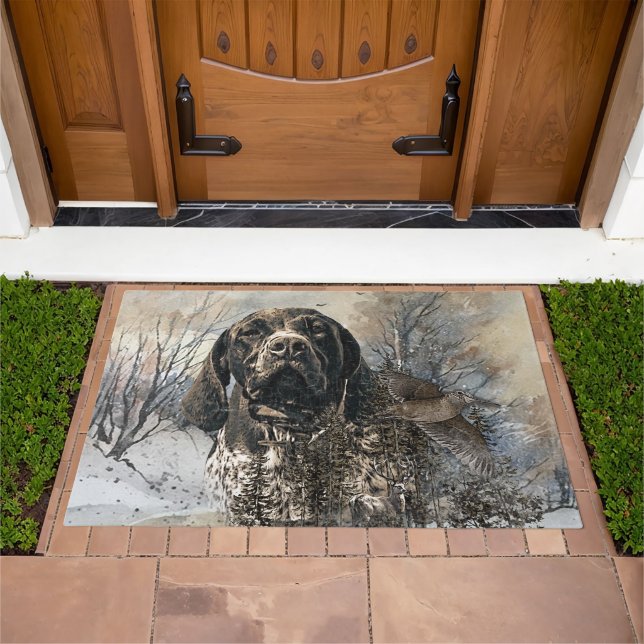 GSP, German Shorthaired Pointer Doormat (Outdoor)