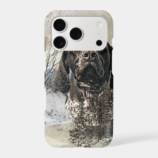 GSP, German Shorthaired Pointer Iphone Case (Back)