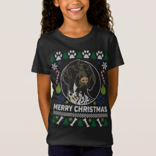 GSP German Shorthaired Pointer Merry Christmas Ugl T-Shirt