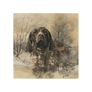 GSP, German Shorthaired Pointer Wood Wall Art