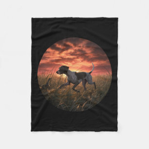 Gsp Hunter German Shorthaired Pointer Gsp Hunting Fleece Blanket