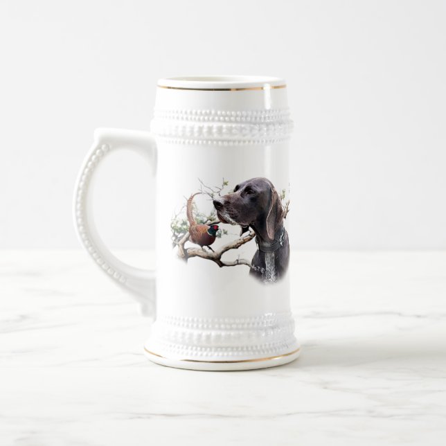 GSP Hunting Art – Precision, Passion, and Pheasant Beer Stein (Left)