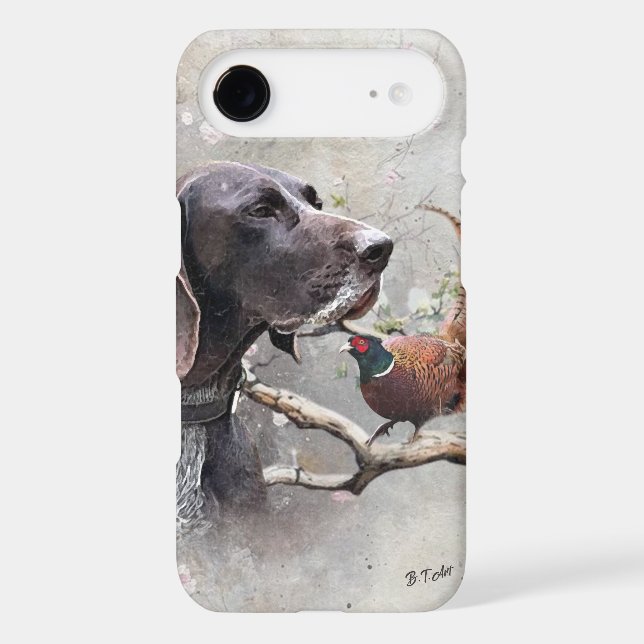 GSP Hunting Art – Precision, Passion, and Pheasant Case-Mate iPhone Case (Back)