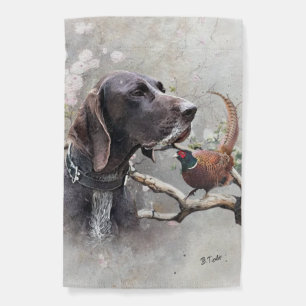 GSP Hunting Art – Precision, Passion, and Pheasant Garden Flag