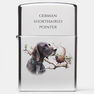 GSP Hunting Art – Precision, Passion, and Pheasant Zippo Lighter