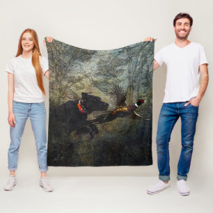 GSP , Hunting pheasant Fleece Blanket