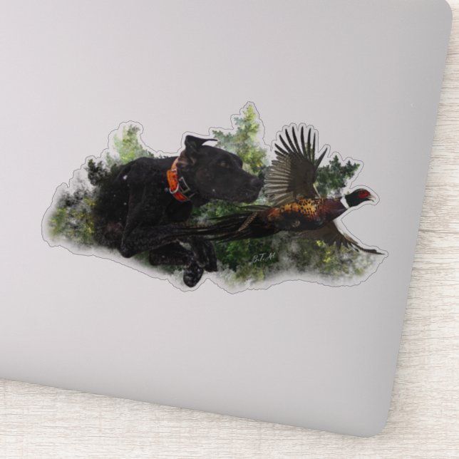 GSP , Hunting pheasant  Sticker (Detail)