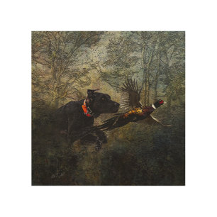 GSP , Hunting pheasant Wood Wall Art