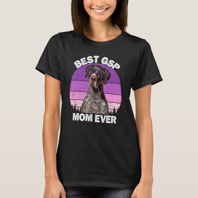 Gsp Mom Vintage German Shorthaired Pointer Dog  Wo T-Shirt (Front)