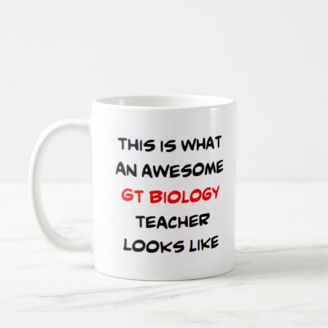 gt biology teacher, awesome coffee mug (Left)