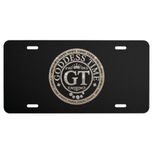 GT Goddess Time Aluminum License Plate