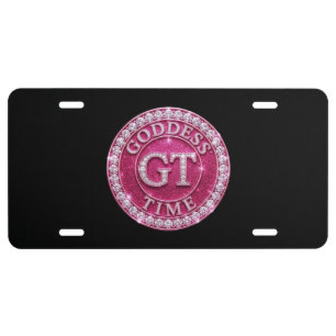 GT Goddess Time Aluminum License Plate