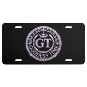 GT Goddess Time Aluminum License Plate