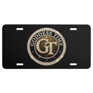 GT Goddess Time Aluminum License Plate